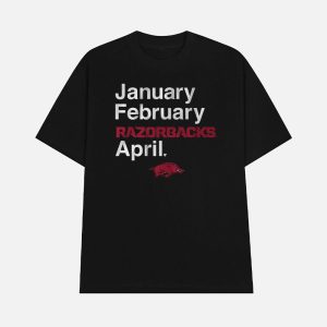 Arkansas Basketball January February Razorbacks April Shirt 1