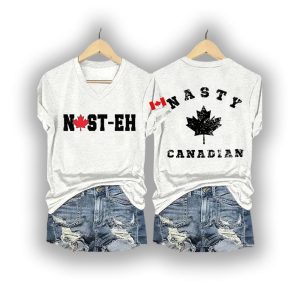 Retro Nasty Canadians Print T Shirt2