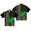 Alligator Mardi Gras Aloha Hawaiian Shirt