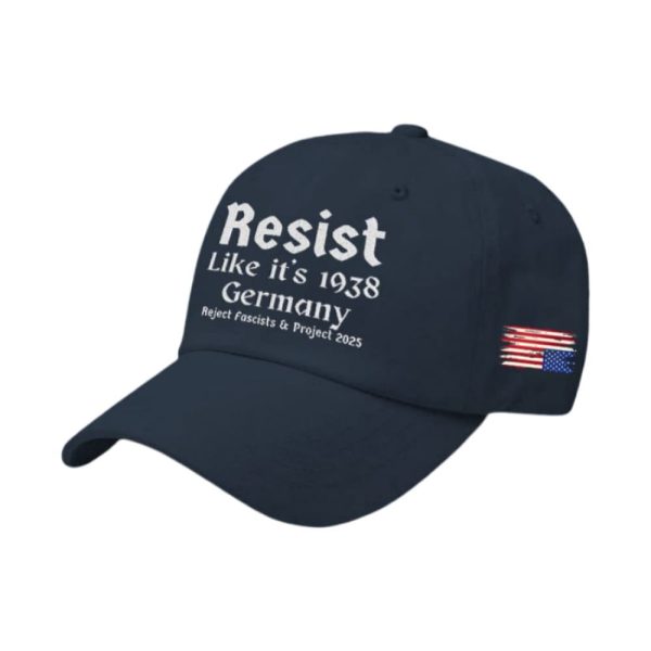 America Resist Like It’s 1938 Germany Reject Fascism And Project 2025 Print Baseball Cap