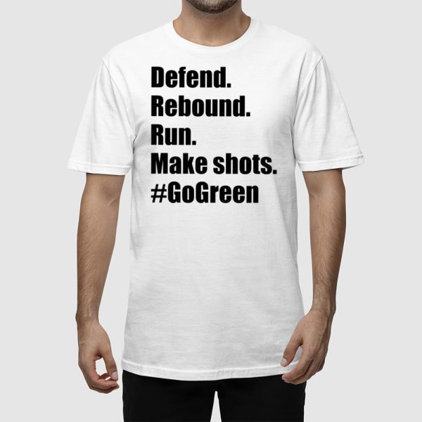 Andrew Cumbow Defend Rebound Run Make Shots #Gogreen Shirt