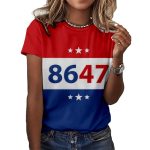 Anti Trump 8647 Print Crew Neck T-Shirt