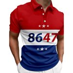 Anti Trump 8647 Print Polo Shirt
