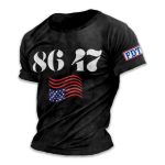 Anti Trump America 86 47 FDT Print T-Shirt