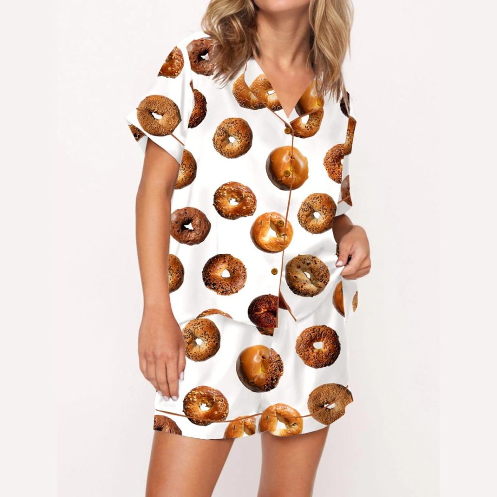 Bagel Satin Pajama Set Bagel Satin Pajama Set