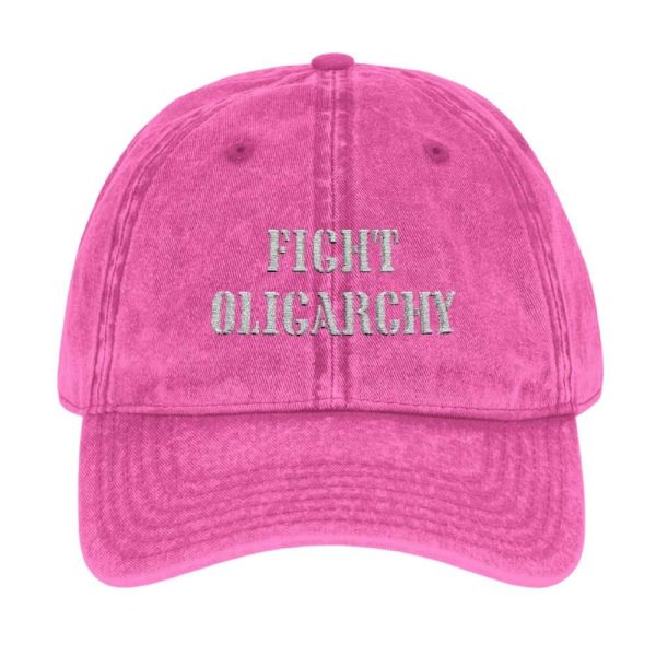 Bernie Sanders AOC Fight Oligarchy Vintage Embroidered Cap
