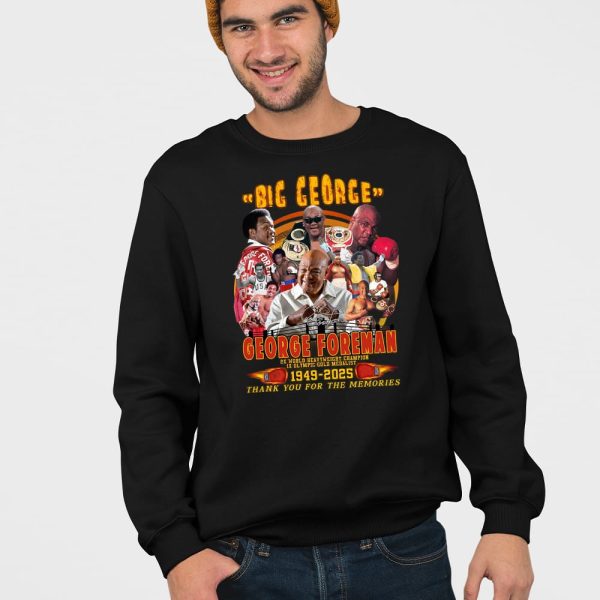 Big George Foreman 1949-2025 Thank You For The Memories Shirt