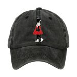 Black Girl In Red Dress Art Print Baseball Cap