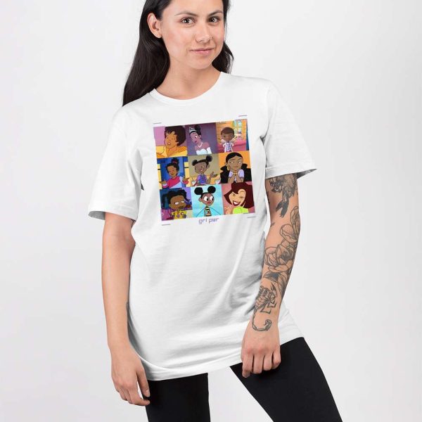 Black Girls Cartoon GRL PWR Shirt