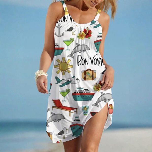 Bon Voyage Cruise Strap Beach Dress