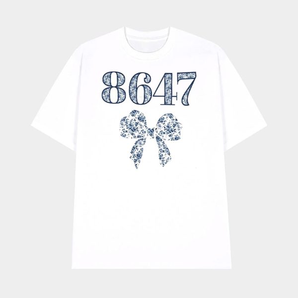 Bow Flowers 86 47 Print T-Shirt