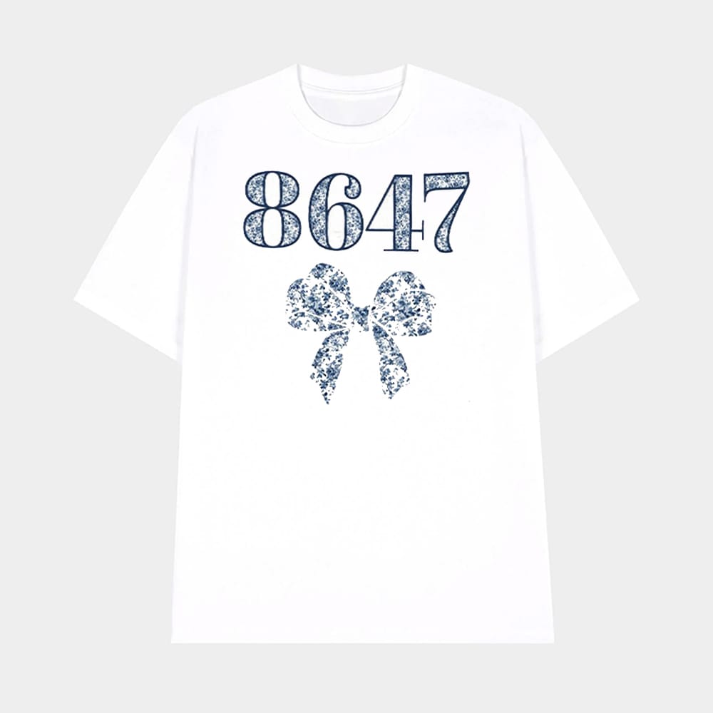 Bow Flowers 86 47 Print T Shirt 1 Bow Flowers 86 47 Print T-Shirt
