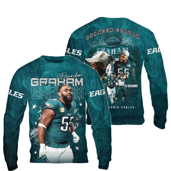 Brandon Graham 15 Seasons Of Greatness 3D Shirt