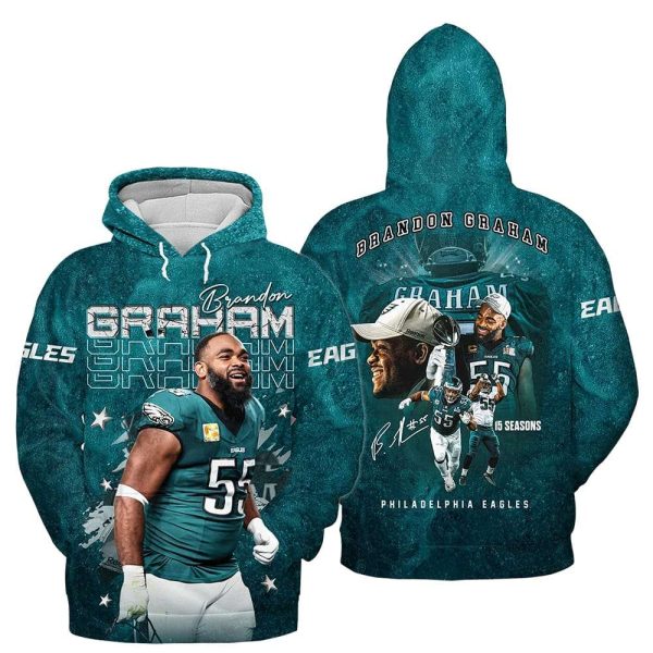 Brandon Graham 15 Seasons Of Greatness 3D Shirt