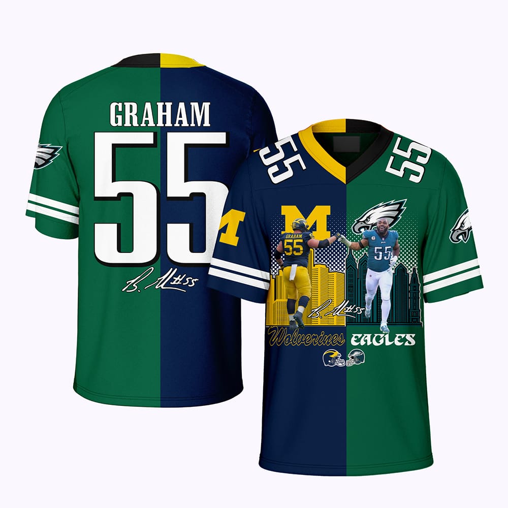 Brandon Graham Wolverines x Eagles Football Jersey Brandon Graham Wolverines x Eagles Football Jersey
