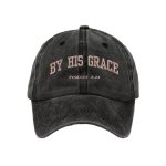 By His Grace Romans 3 24 Print Hat