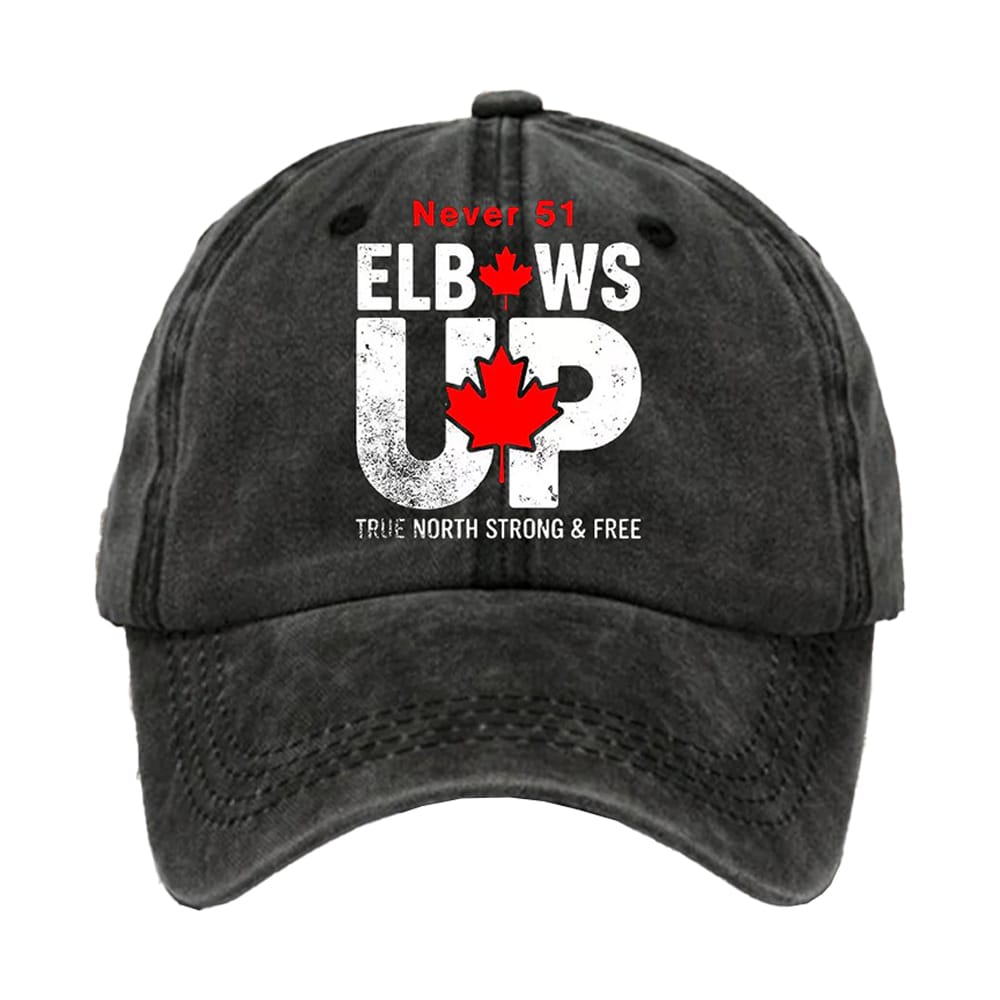 Canada Elbows Up Never 51st Print Hat Canada Elbows Up Never 51st Print Hat
