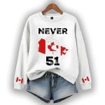 Canada Never 51 Printed Long Sleeve Casual Top