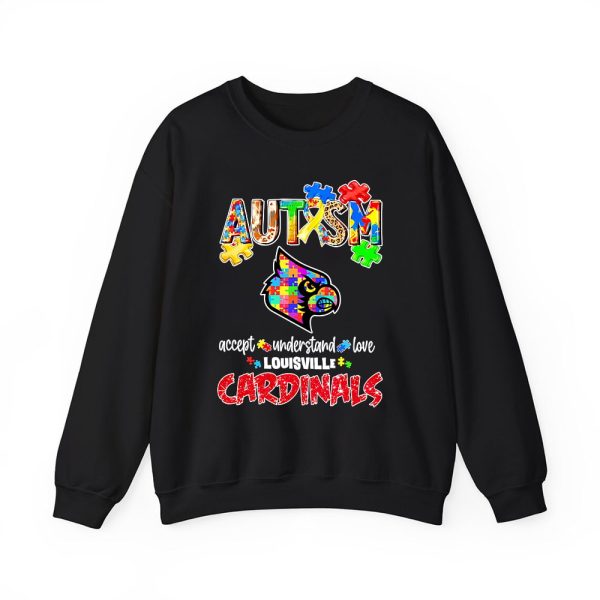 Cardinals Louisville Autism Accept Understand Love Shirt