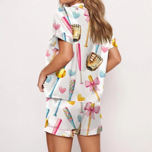 Coquette Softball Satin Pajama Set