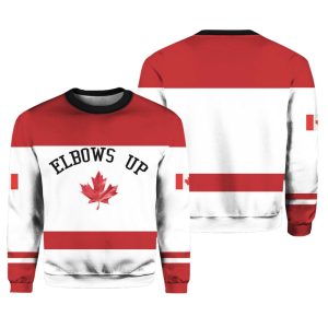 Women's Retro Canada Elbows Up Print Sweatshirt