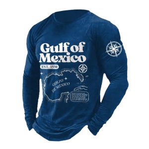 The Gulf Of Mexico Est 1550 Golfo De Mexico Map Sweatshirt2