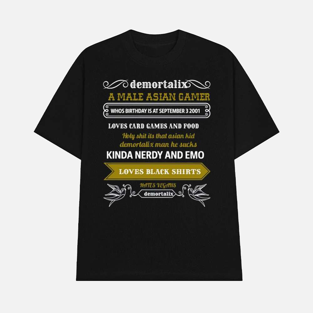 Demortalix A Male Asian Gamer Loves Card Games And Food Shirt 1 Demortalix A Male Asian Gamer Loves Card Games And Food Shirt