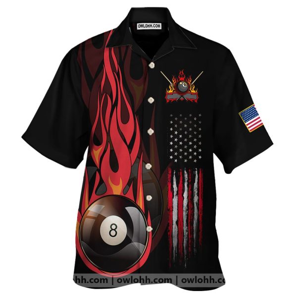 Dinosaur Flame Billiards Hawaiian Shirt