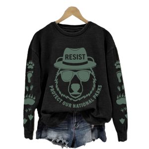 Resist Protect Our National Parks Printed Sweatshirt3