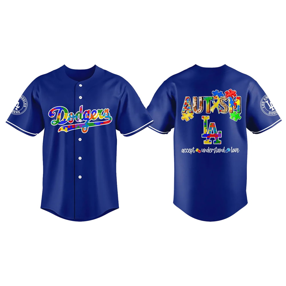 Dodgers Autism Awareness Day Baseball Jersey 2025 Dodgers Autism Awareness Day Baseball Jersey 2025