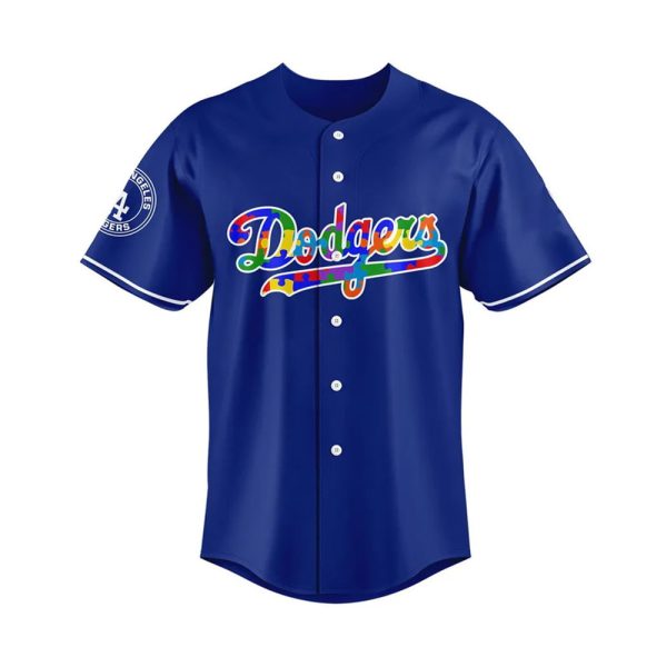 Dodgers Autism Awareness Day Baseball Jersey 2025