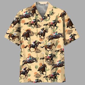 Horse Racing Kentucky Derby Desert Hawaiian Shirt1