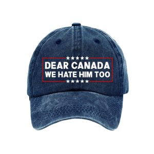 Retro Dear Canada We Hate Him Too Pride Baseball Cap1