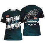 Eagles Super Bowl LIX Champions 2-Time Shirt