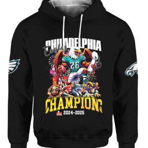 Eagles Super Bowl LIX Champions 2024 2025 Hoodie 2