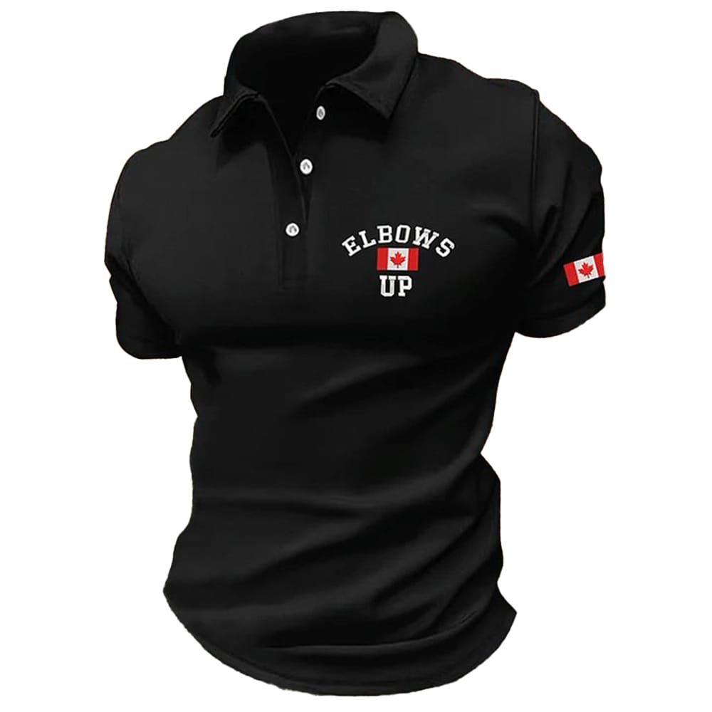 Elbows Up Canada Art Polo Shirt Elbows Up Canada Art Polo Shirt