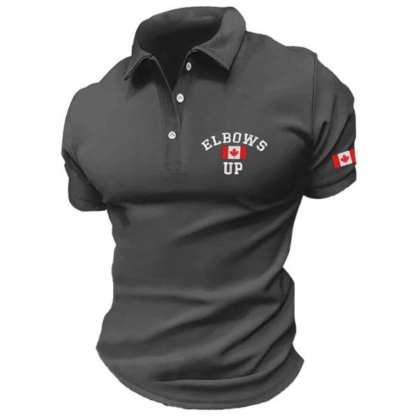 Elbows Up Canada Art Polo Shirt