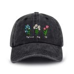 FDT Forget Me Not Daisy Tulip Embroidered Hat