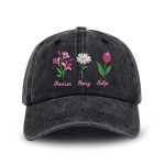 FDT Freesia Daisy Tulip Embroidered Hat