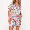 Floral Satin Pajama Set