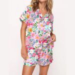 Floral Satin Pajama Set