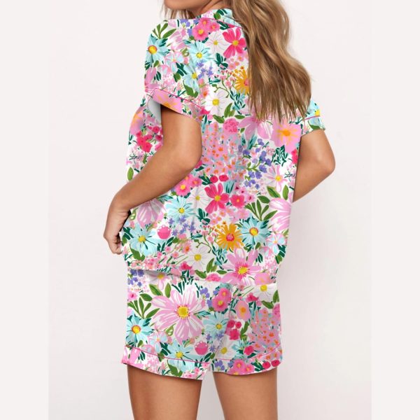 Floral Satin Pajama Set