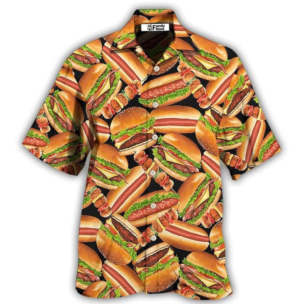 Food Life Is Better With Burger Hawaiian Shirt Food Life Is Better With Burger Hawaiian Shirt