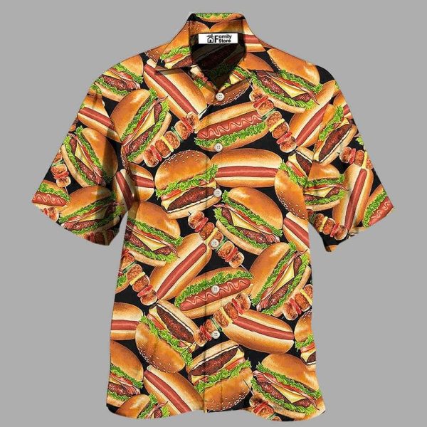 Food Life Is Better With Burger Hawaiian Shirt