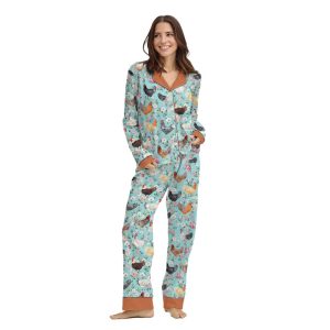 Chicken Classic Pajama Set Flora Fowl1