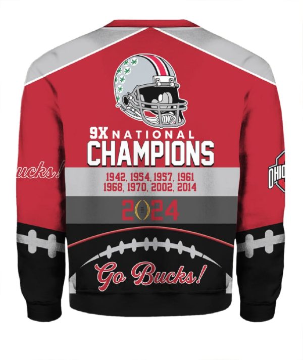 Go Bucks Ohio State 9x National Champions Hoodie