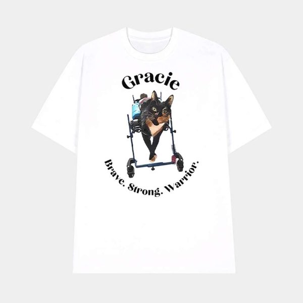 Gracie Cat Brave Strong Warrior Shirt