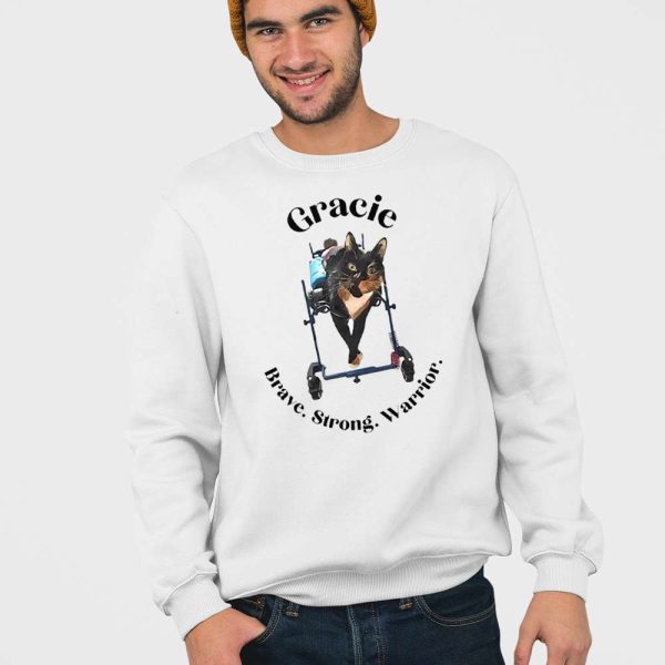Gracie Cat Brave Strong Warrior Shirt