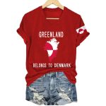 Greenland Belongs To Denmark Print T-Shirt