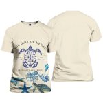 Gulf Of Mexico ESTD 1550 Stay Salty And Resist 3D Print V-Neck T-Shirt